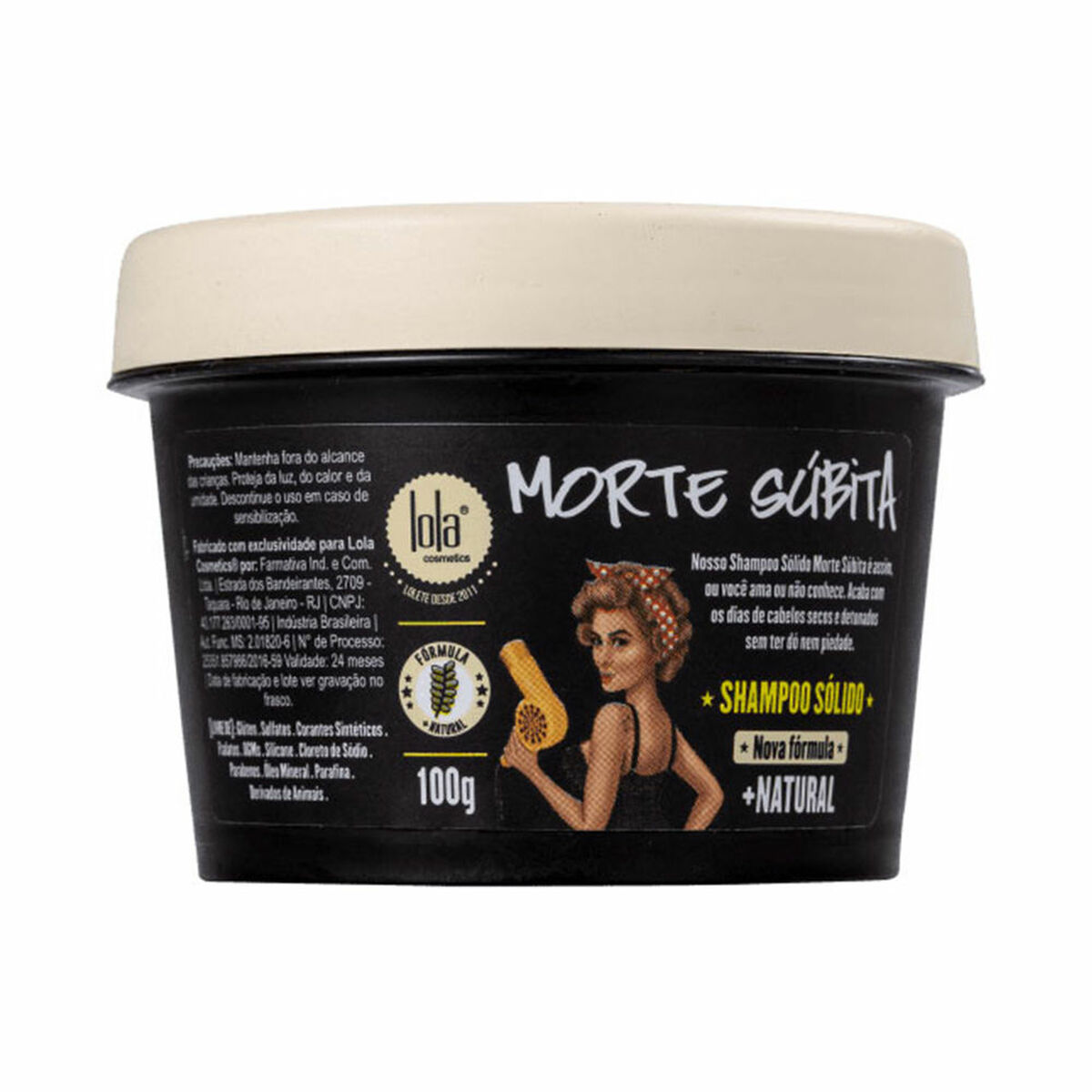 Barra de Champô Lola Cosmetics MORTE SÚBITA 100 g