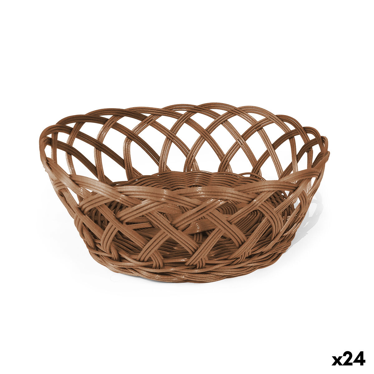 Cesto para Pão My Bar RATTAN Polipropileno Oval 26 x 20 x 8 cm (24 Unidades)