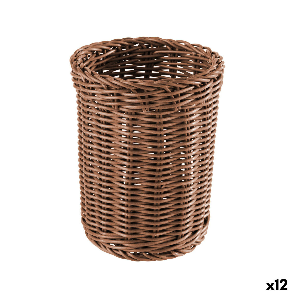 Cesto para talheres My Bar RATTAN Polipropileno 12 x 12 x 16 cm (12 Unidades)