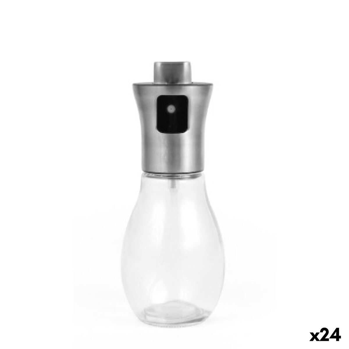 Galheteiro La Mediterránea Luxe Transparente Prateado 200 ml (24 Unidades)
