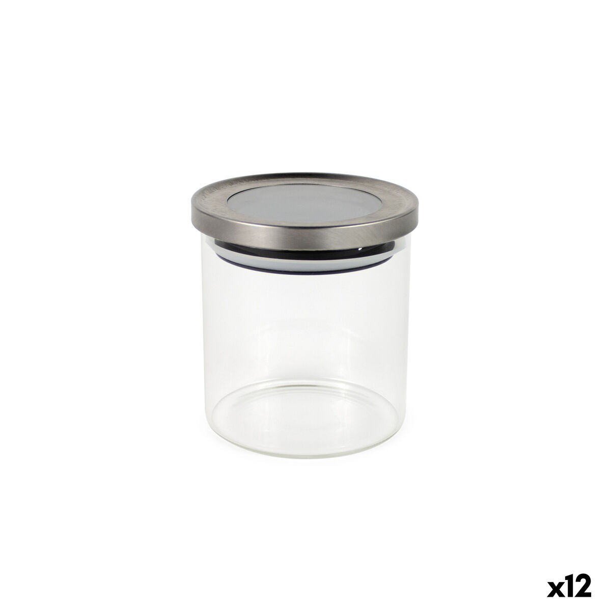 Bote La Mediterránea Transparente Prateado 600 ml (12 Unidades)