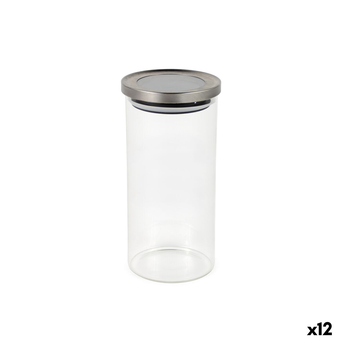 Bote La Mediterránea Transparente Prateado 1,35 L (12 Unidades)
