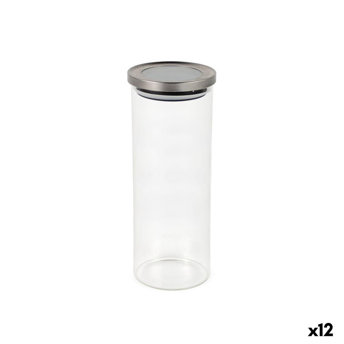 Bote La Mediterránea Transparente Prateado 1,65 L (12 Unidades)