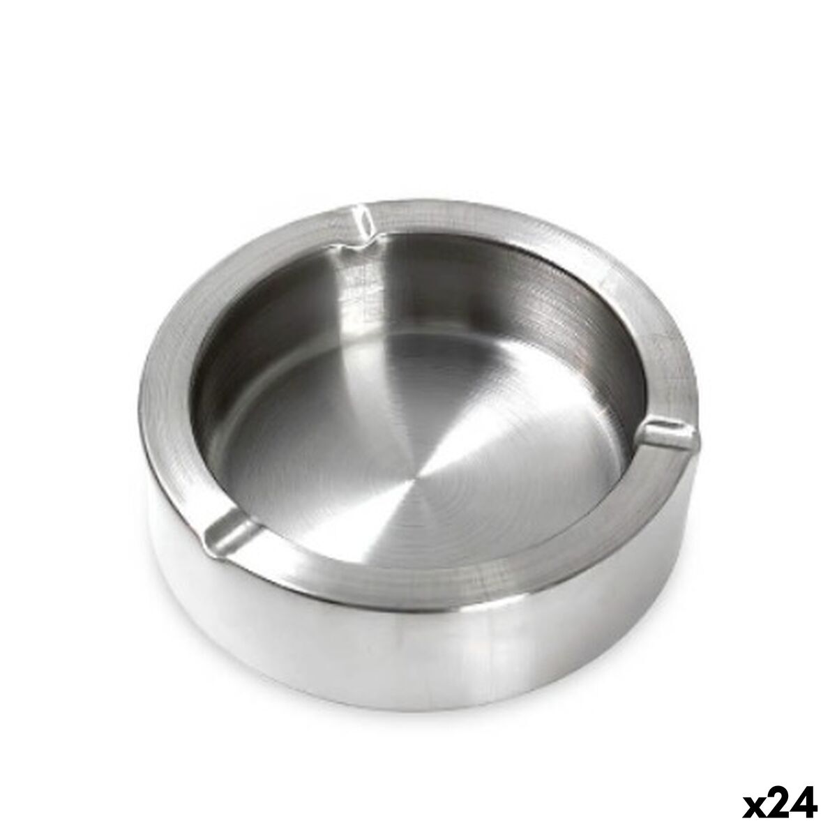 Cinzeiro Confortime Prateado Aço 11,5 x 3,5 cm (24 Unidades)