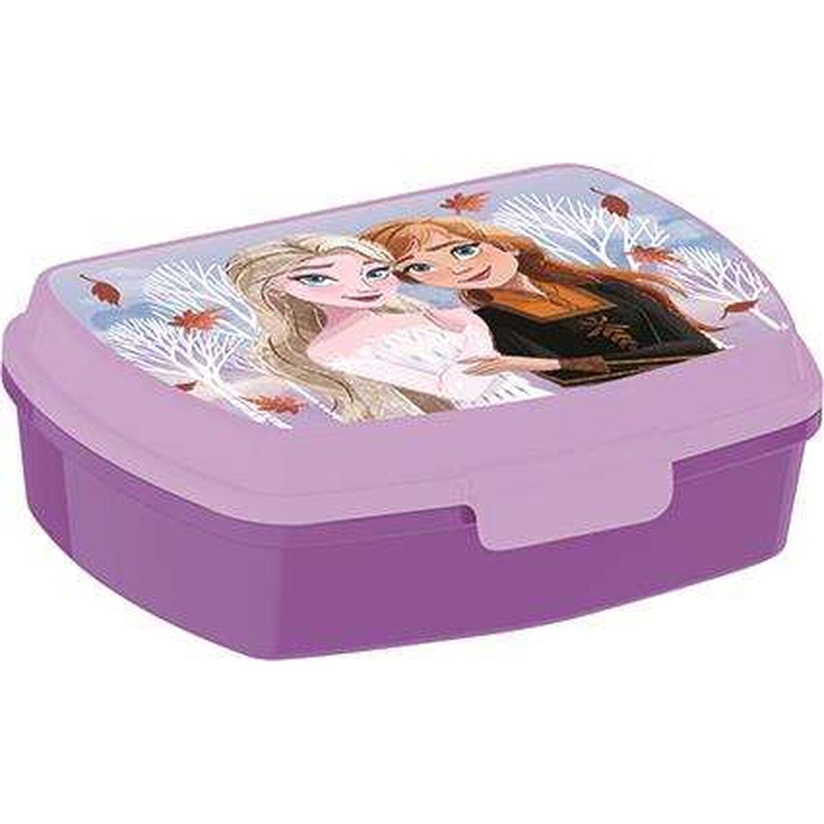 Caixa Sanduíche Frozen Multicolor Plástico Retangular