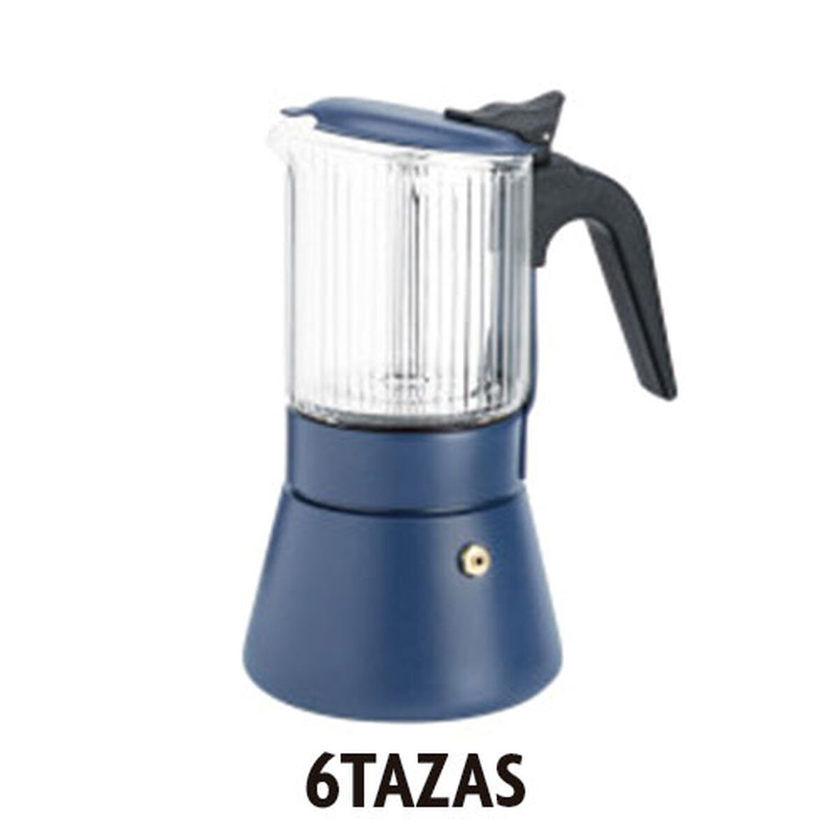 Cafeteira Italiana Inoxibar Clair Azul 6 Copos