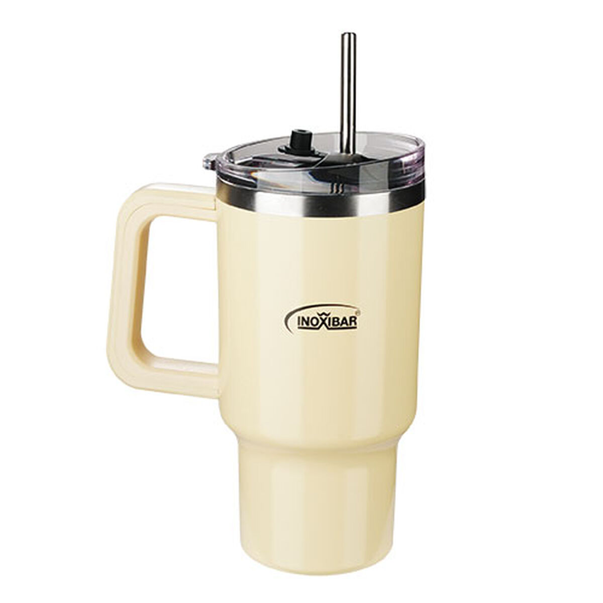 Caneca Térmica com Tampa Inoxibar Amarelo 960 ml