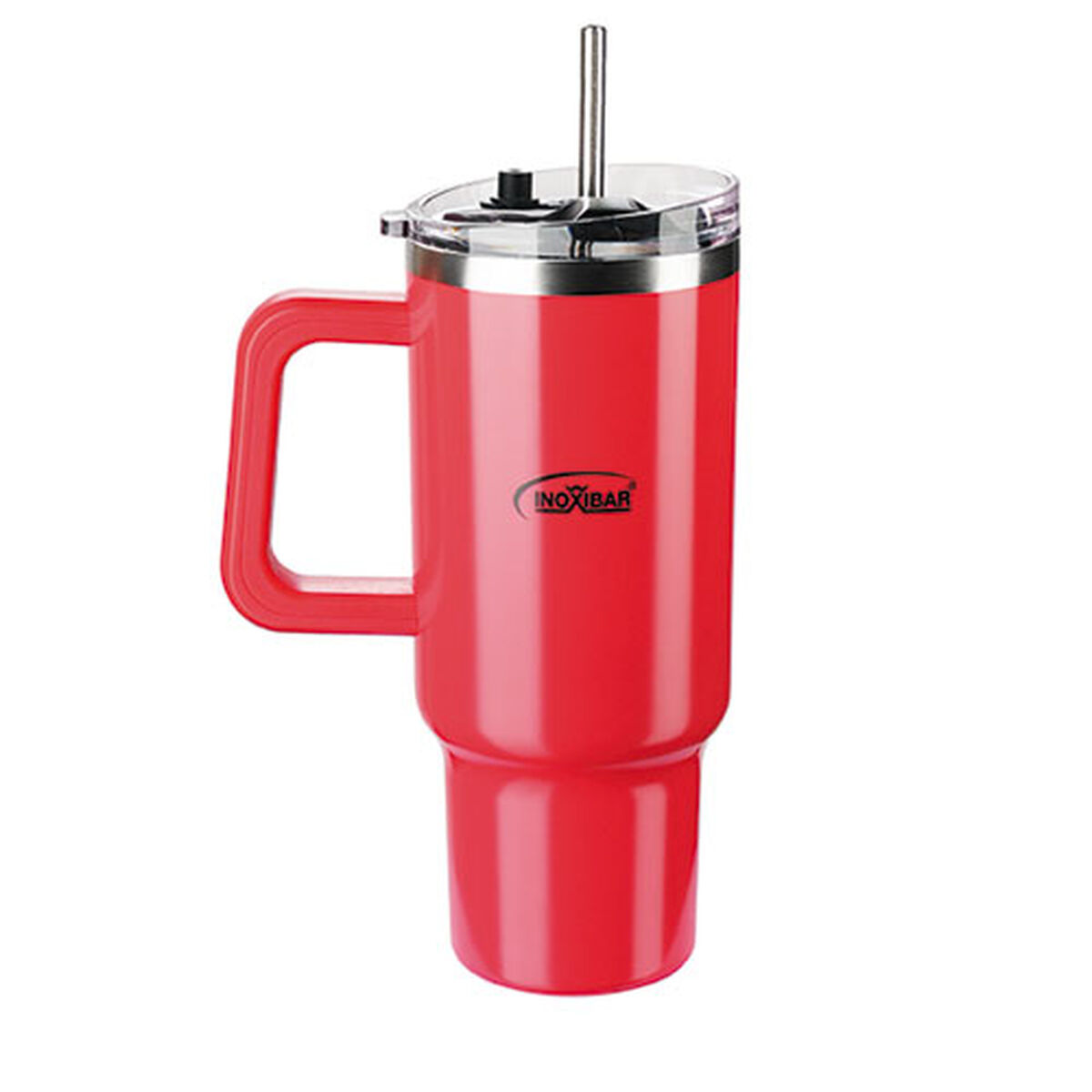 Caneca Térmica com Tampa Inoxibar Vermelho 1,2 L