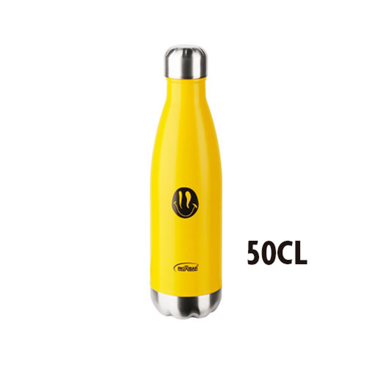 Garrafa Térmica em Aço Inoxidável Inoxibar Smiley 500 ml Bege