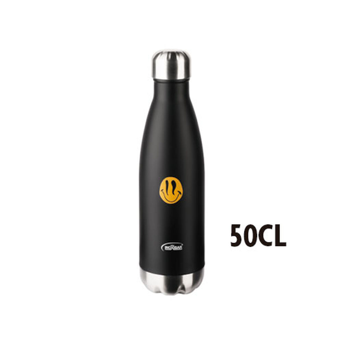 Garrafa Térmica em Aço Inoxidável Inoxibar Smiley 500 ml Preto
