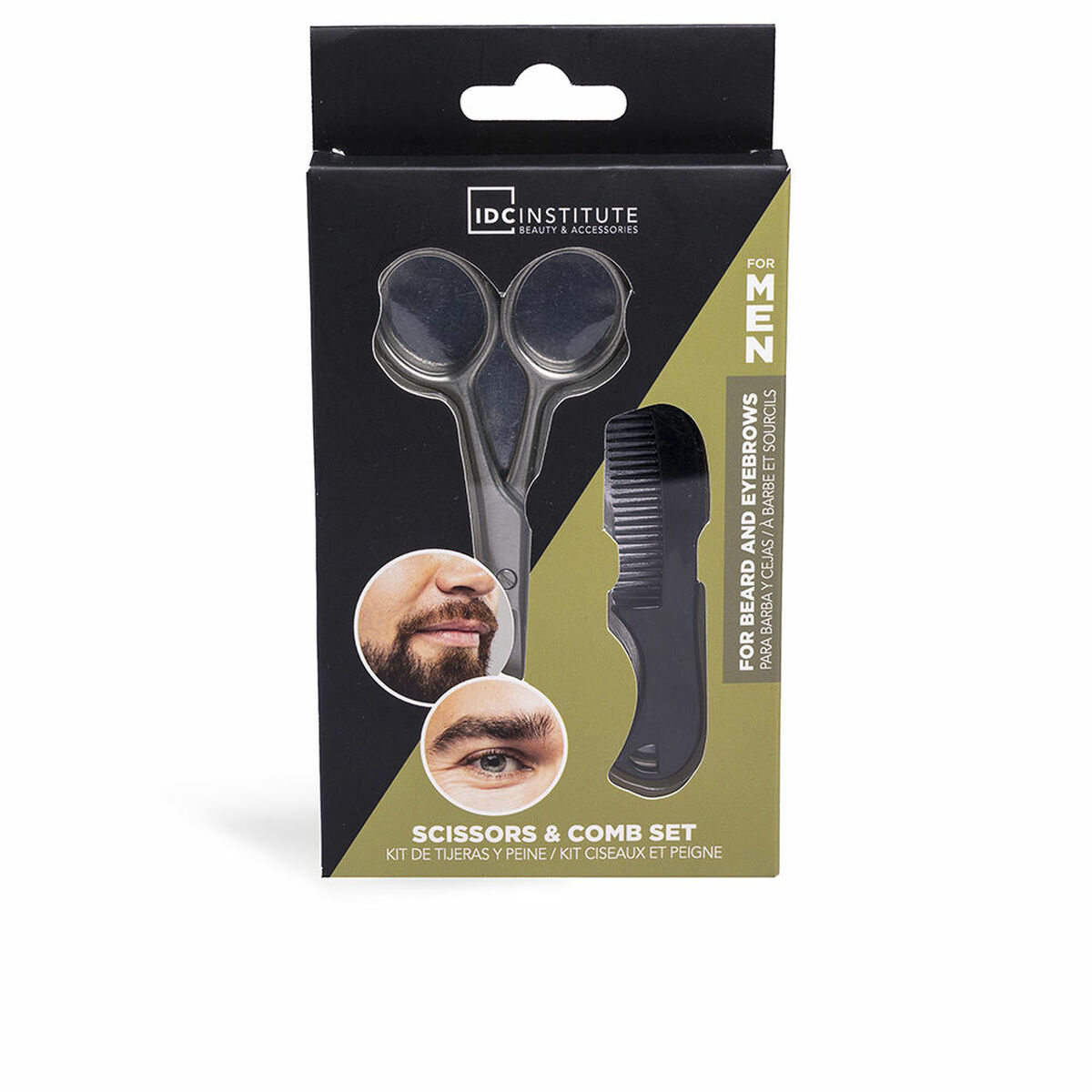 Conjunto para o Cuidado da Barba IDC Institute SCISSORS & COMB 2 Peças