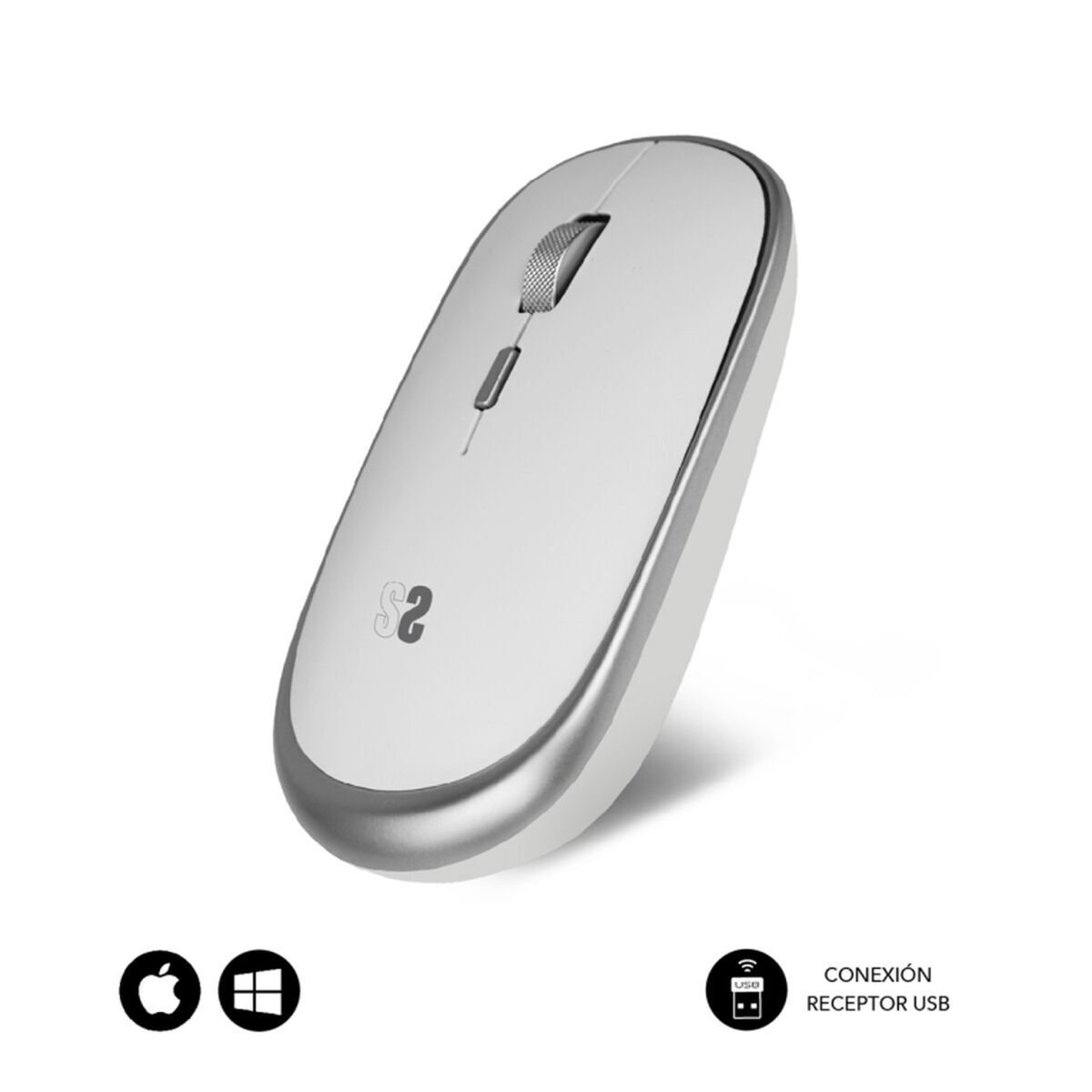 Rato sem Fios Subblim SUBMO-RFM0001 Prateado 1600 dpi