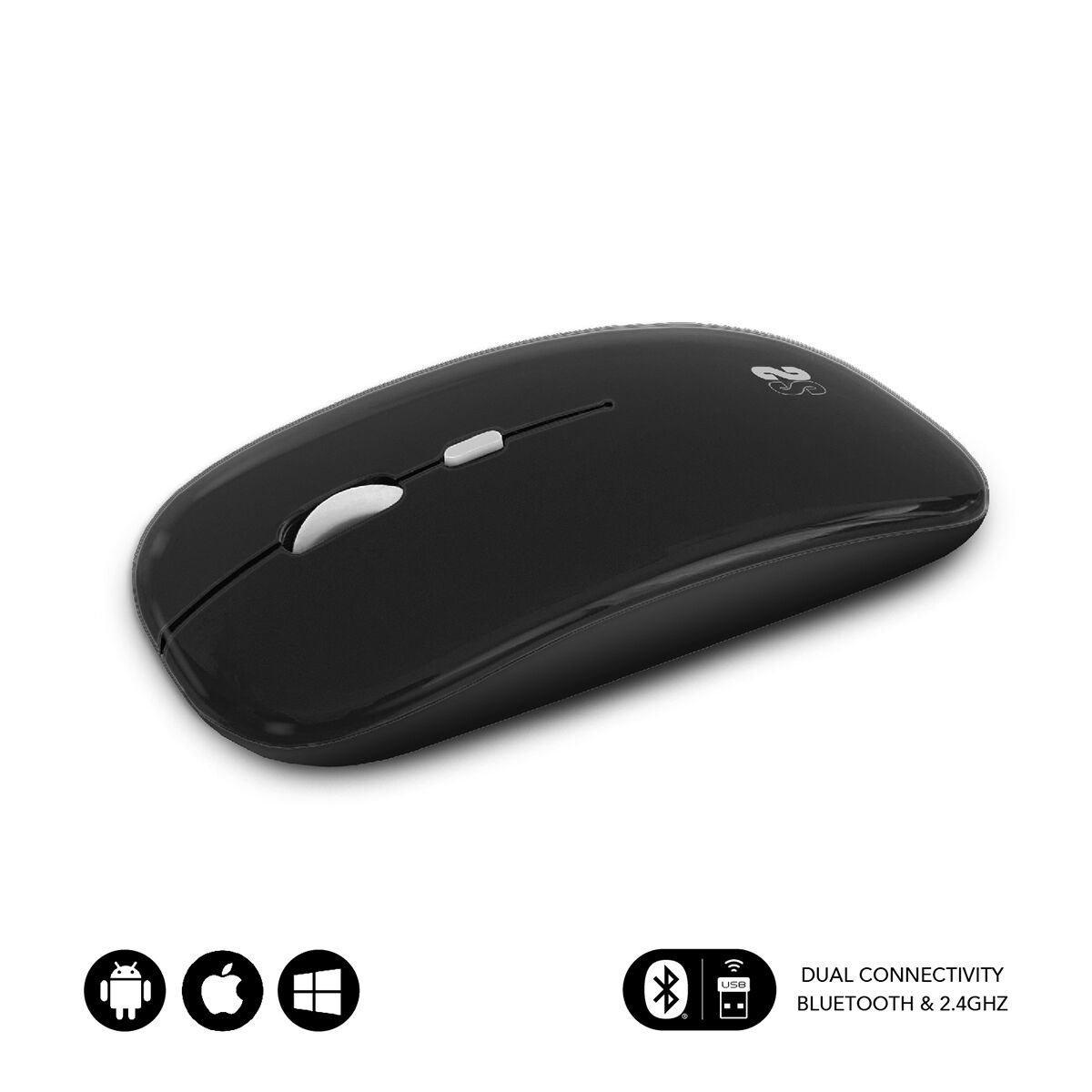 Rato Bluetooth sem Fios Subblim SUBMO-DFLAT20 Preto 1600 dpi