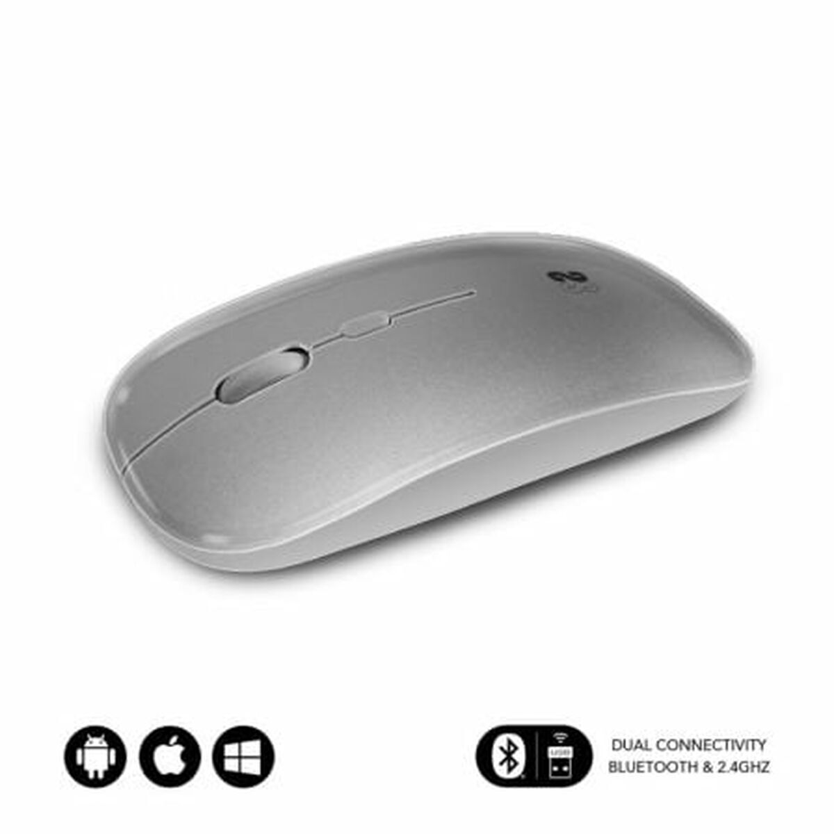Rato Bluetooth sem Fios Subblim SUBMO-DFLAT22 Prateado 1600 dpi