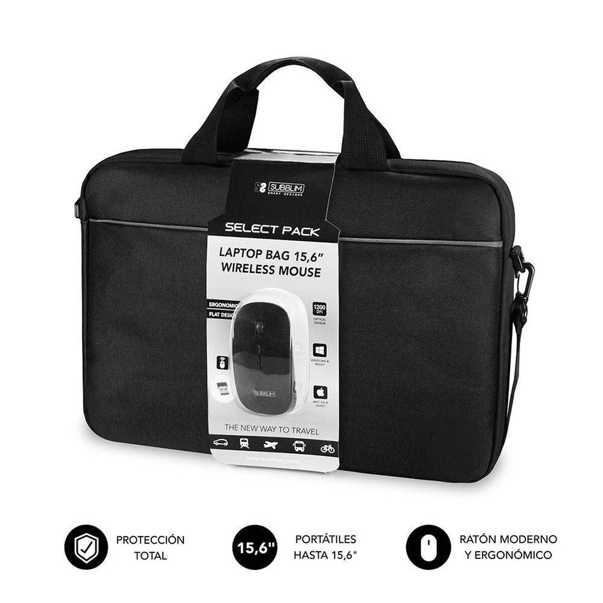 Mala para Portátil Subblim SUB-LB-2SP0050 Preto