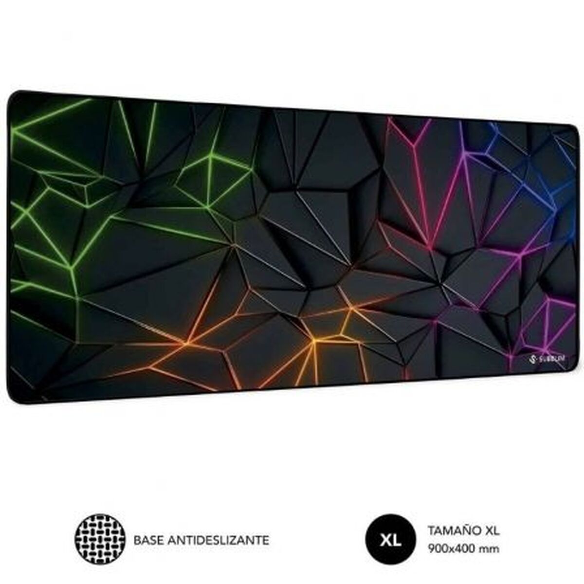 Tapete de Rato Subblim Neon Obsidian XL