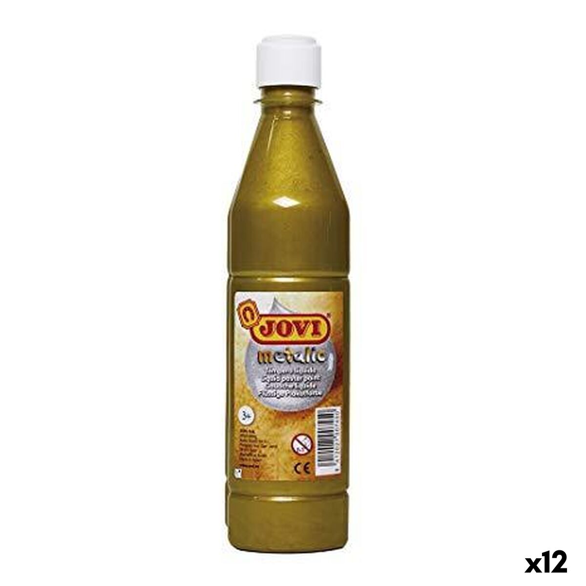 Têmpera Jovi SCHOOL Dourado 500 ml (12 Unidades)