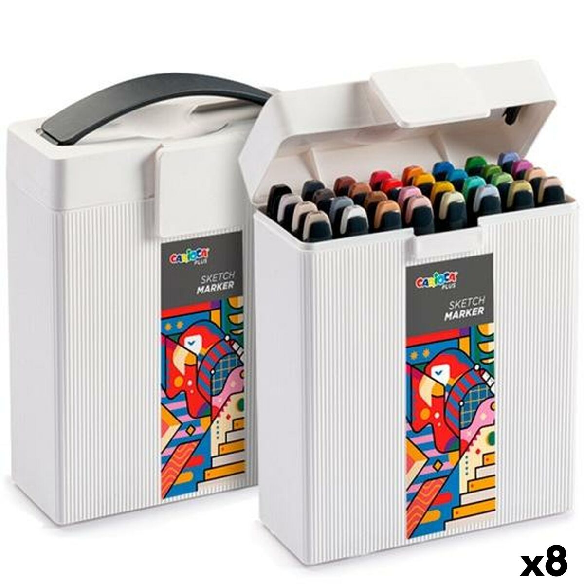 Conjunto de Canetas de Feltro Carioca PLUS SKETCH MARKER Multicolor 32 Peças (8 Unidades)
