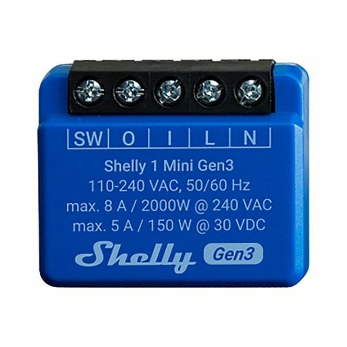 Tomada Inteligente Shelly MINI 1 GEN3 RELE WIFI BT Bluetooth Wi-Fi Bluetooth 4.2