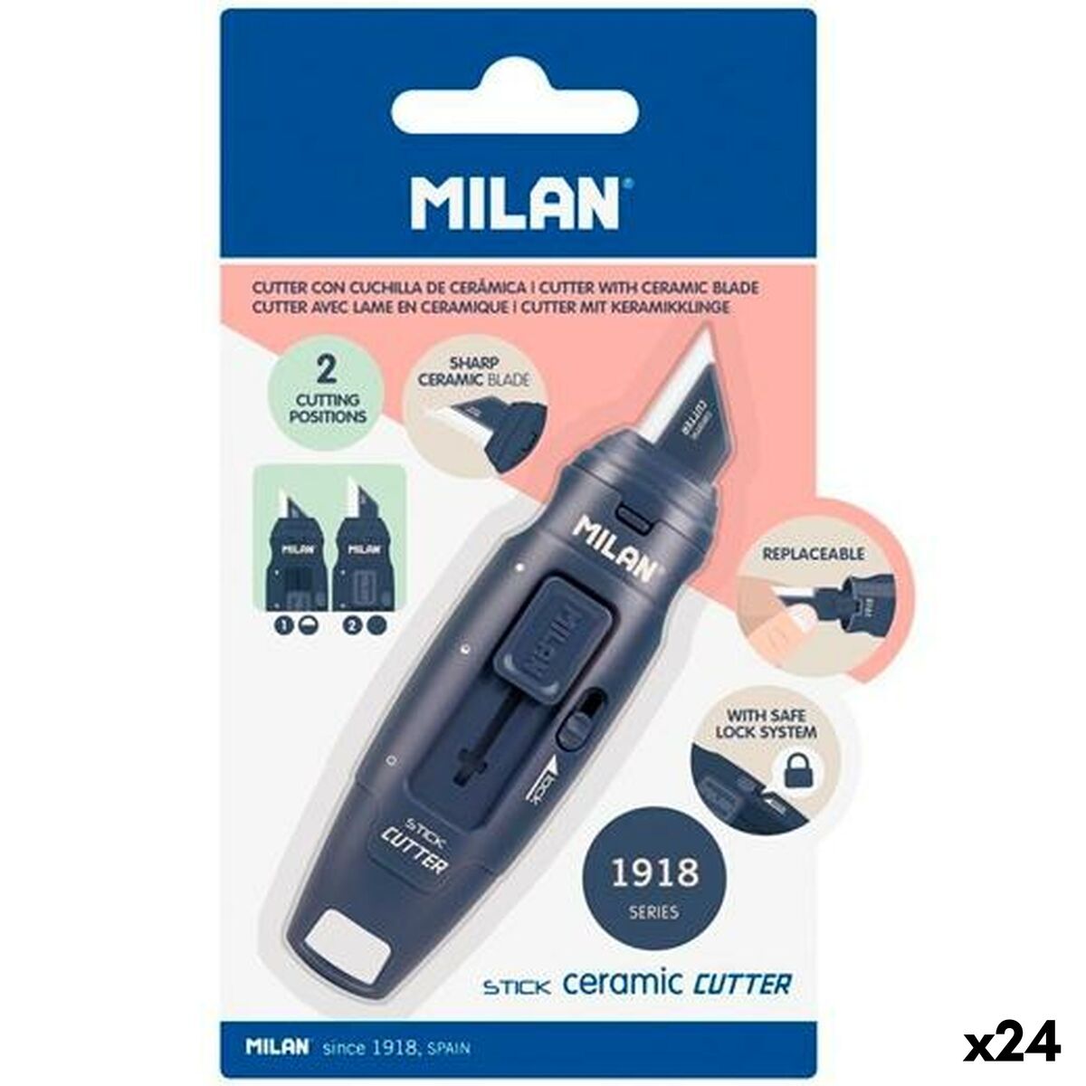 X-ato Milan STICK Azul Marinho Cerâmica (24 Unidades)