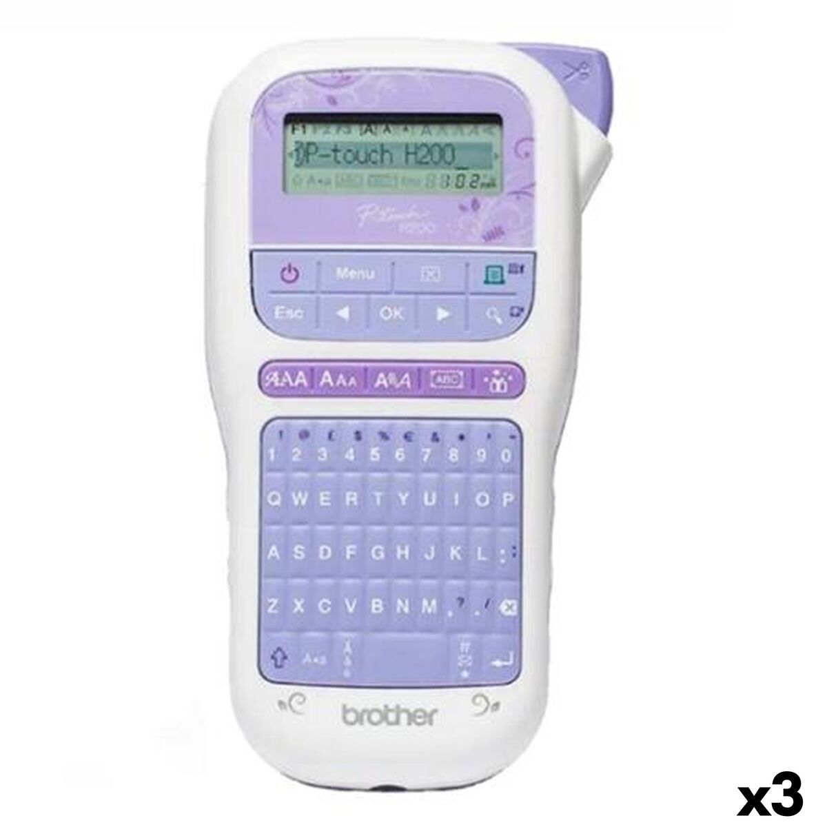 Máquina Rotuladora Elétrica Brother PT-H200 Branco (3 Unidades)