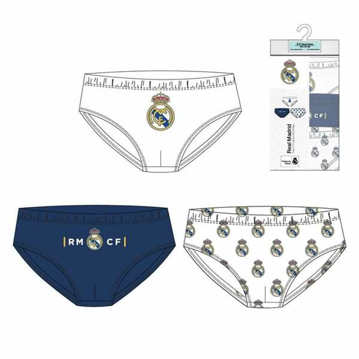 Pack de cuecas Real Madrid C.F. Multicolor