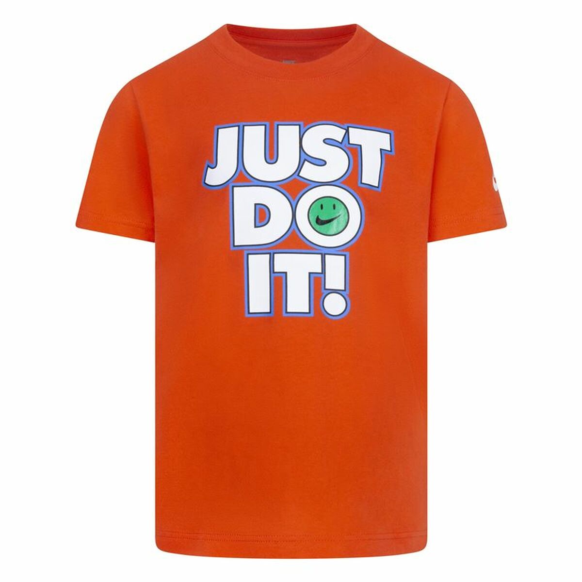 Camisola de Manga Curta Criança Nike Smiley Just do it Ss Laranja