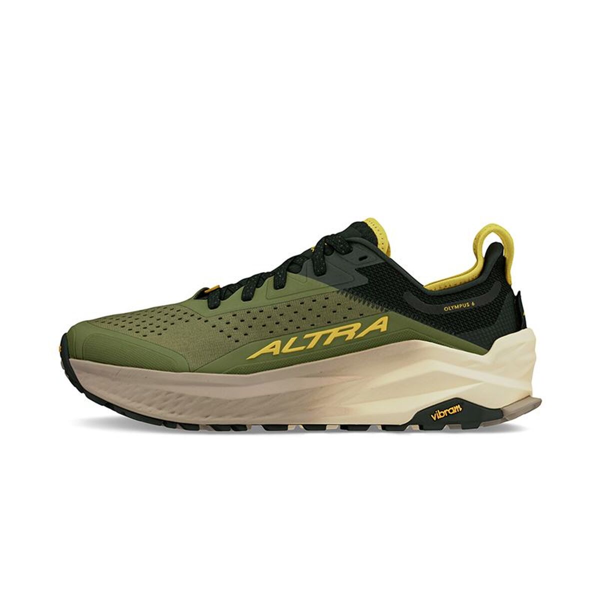 Tênis de trail para homem (corrida em montanha) Altra Olympus 6 Azeitona