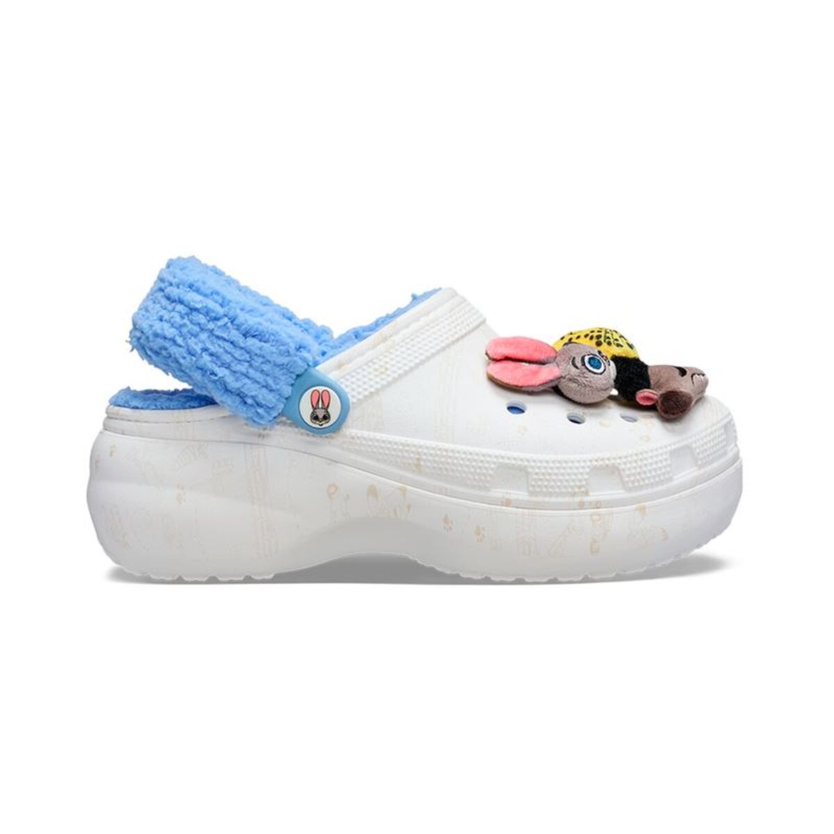 Tamancos Crocs Zootopia Lined Platform Clog W Branco