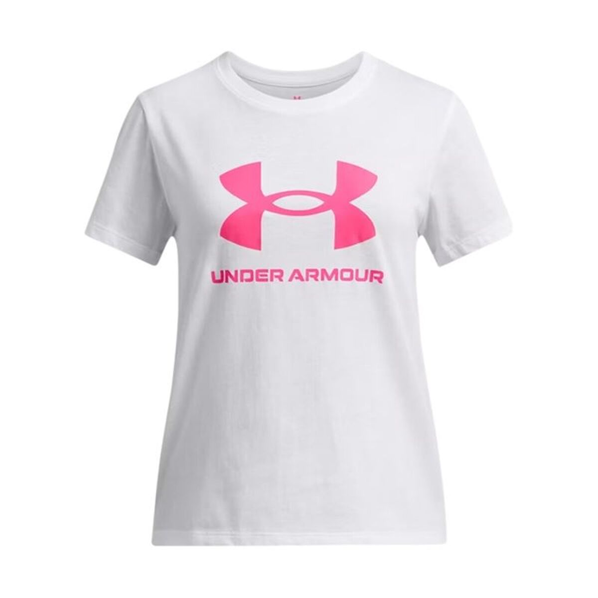 Camisola de Manga Curta Infantil Under Armour Big Logo Branco