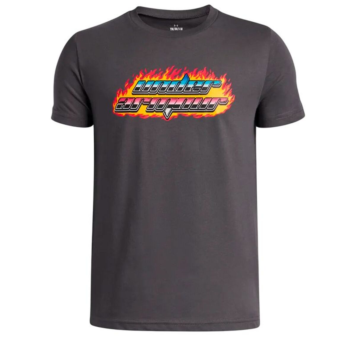 Camisola de Manga Curta Infantil Under Armour Flame Wm Ss Cinzento