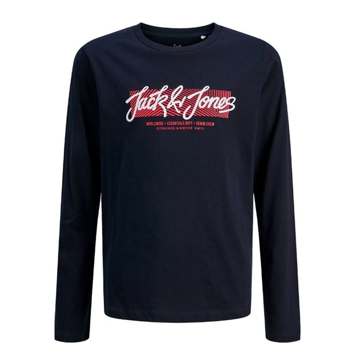Shirt Infantil Jack & Jones Jjurban Ls Crew Neck Sky Azul Marinho
