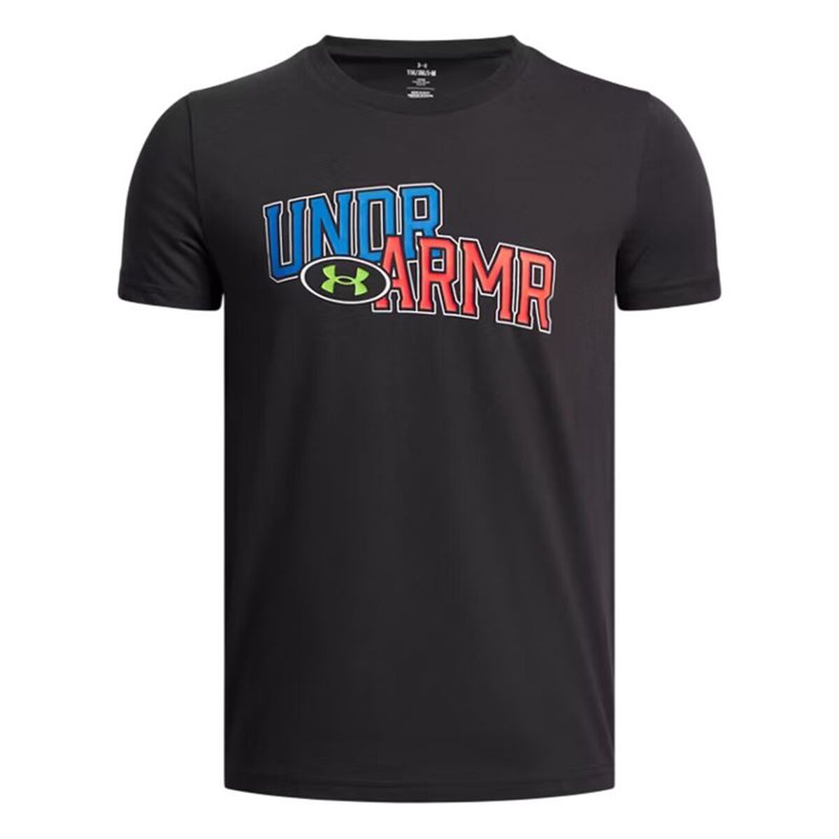 Camisola de Manga Curta Infantil Under Armour Flame Wm Ss Preto