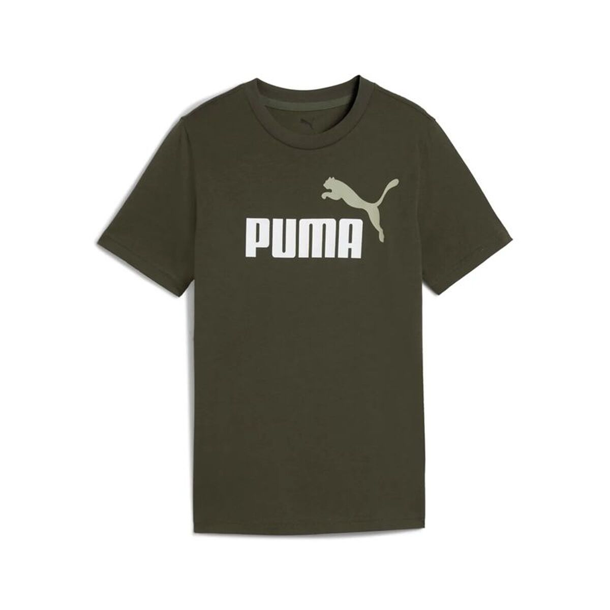Camisola de Manga Curta Infantil Puma Essentials 2 Color No.1 Log Azeitona