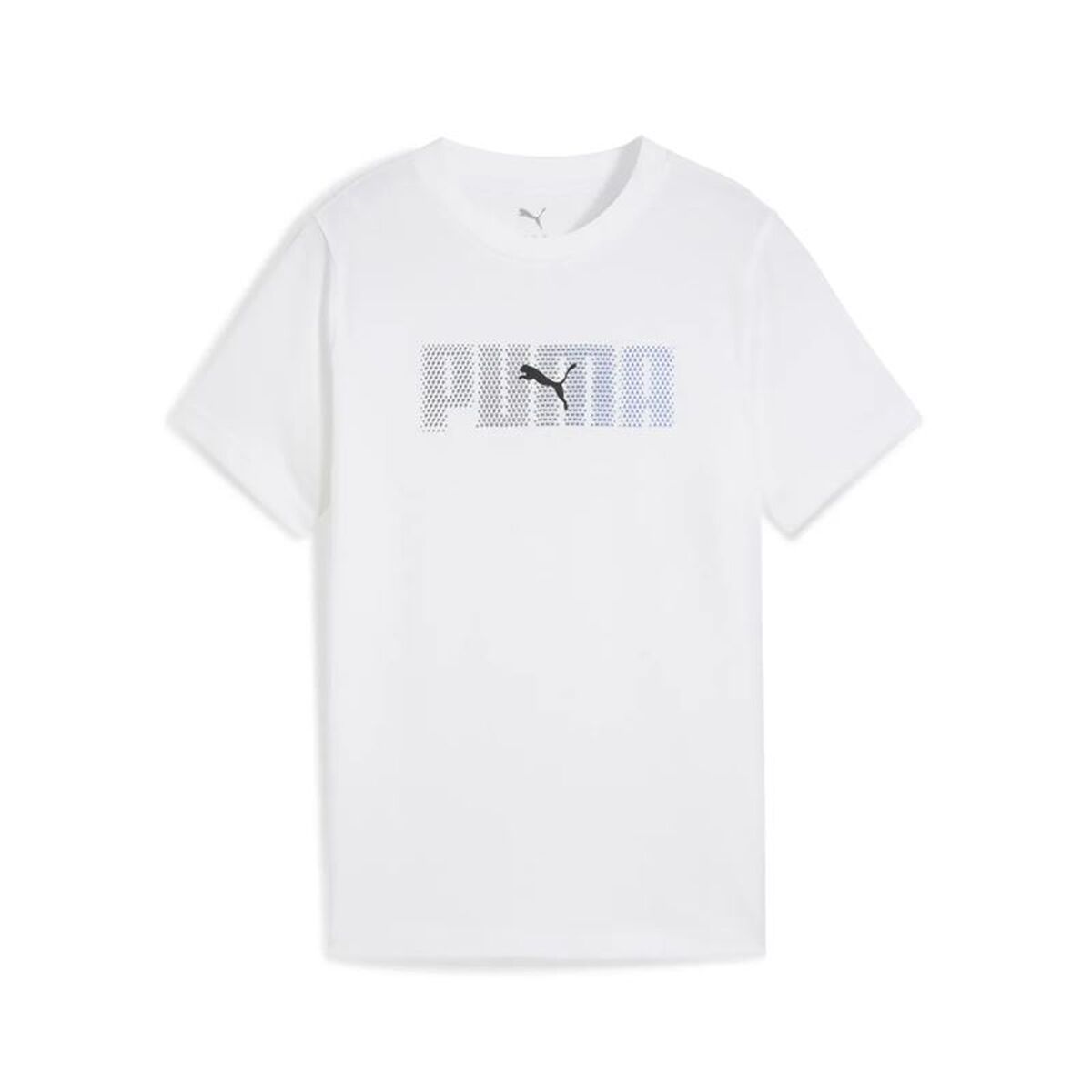 Camisola de Manga Curta Infantil Puma Essentials Logo Lab B Branco