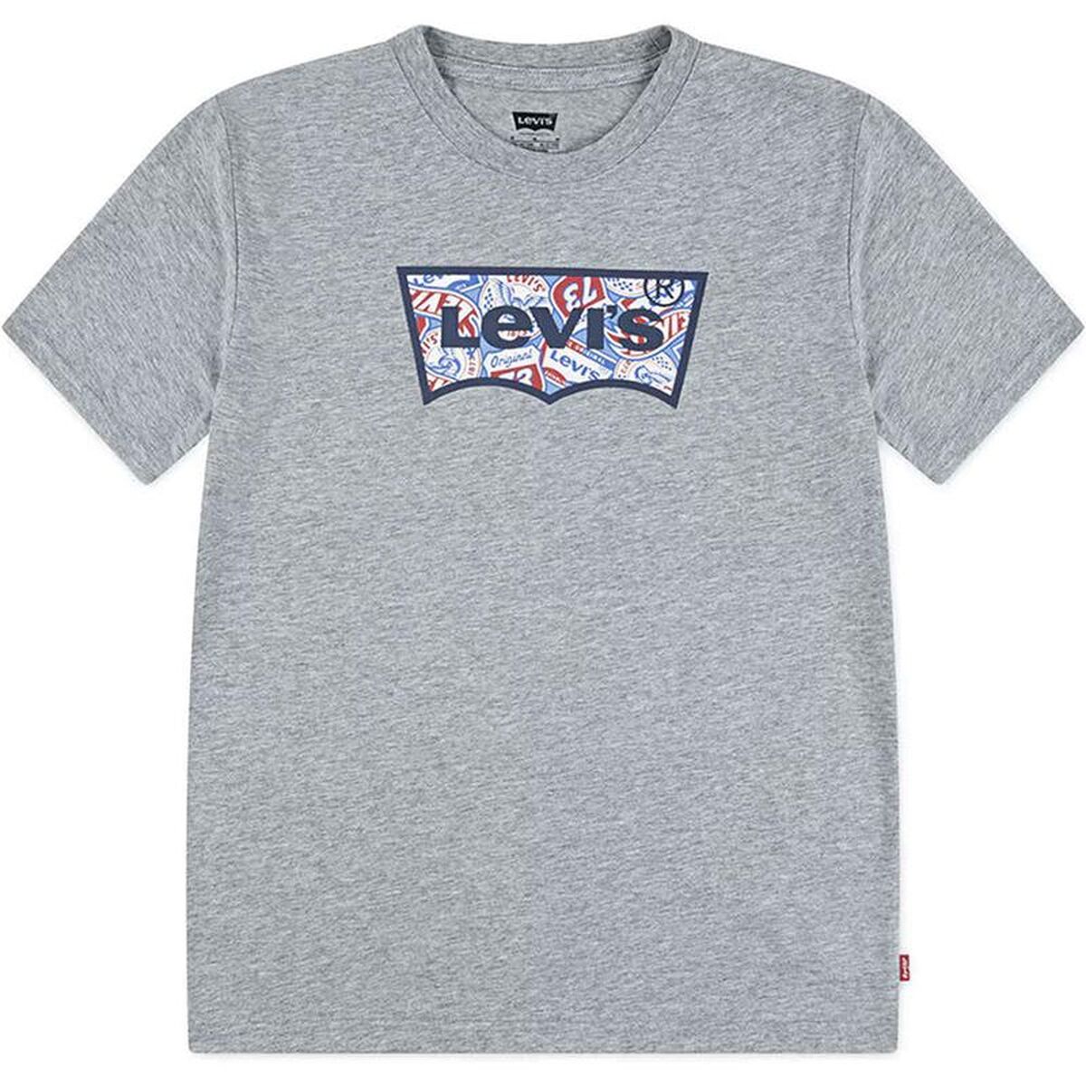 Camisola de Manga Curta Infantil Levi's Lvb On The Road Batwing Cinzento claro