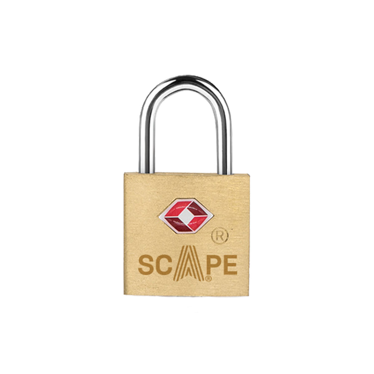 Cadeado com chave Scape Travel TSA-386 Latão Retangular