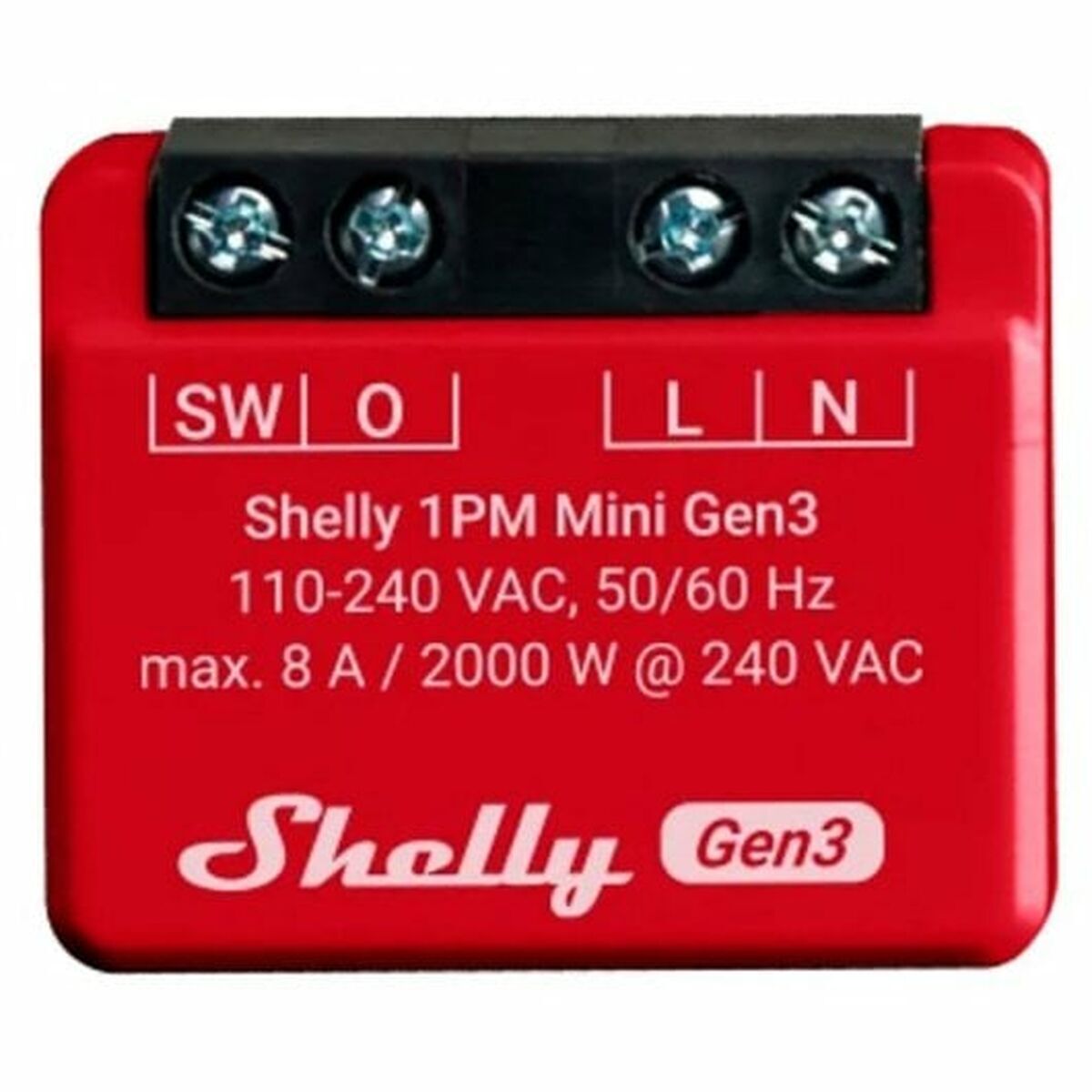 Módulo interruptor Wi-Fi Shelly Mini 1PM Gen3 Bluetooth Wi-Fi Bluetooth 4.2