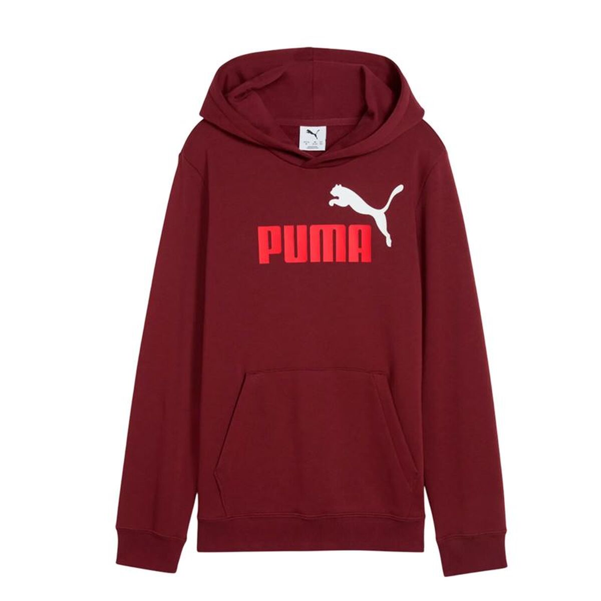 Camisola com Capuz Menina Puma Essentials 2 Color No.1 Log Grená Vermelho Escuro