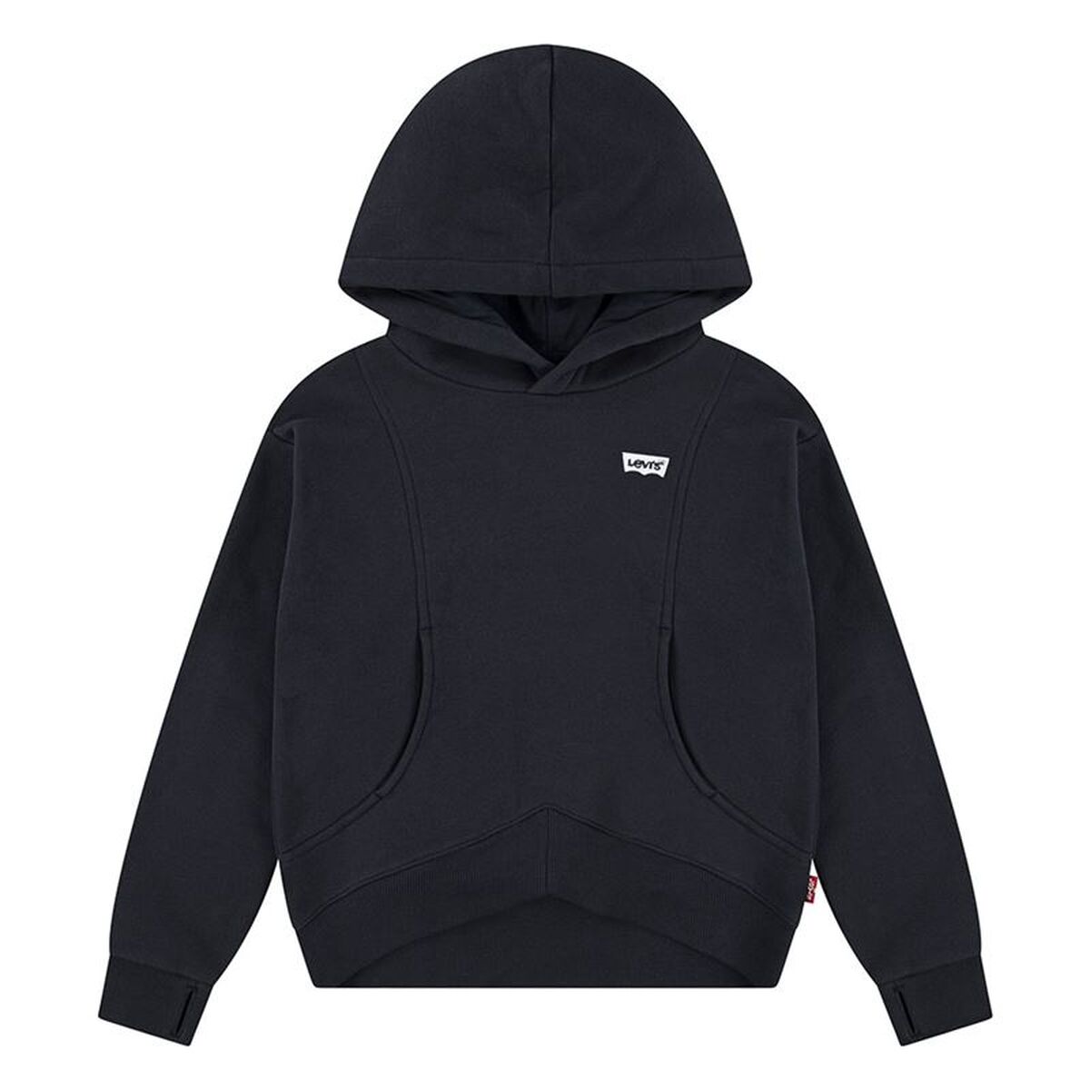 Camisola com Capuz Menina Levi's Batwing Patch Hoodie Preto