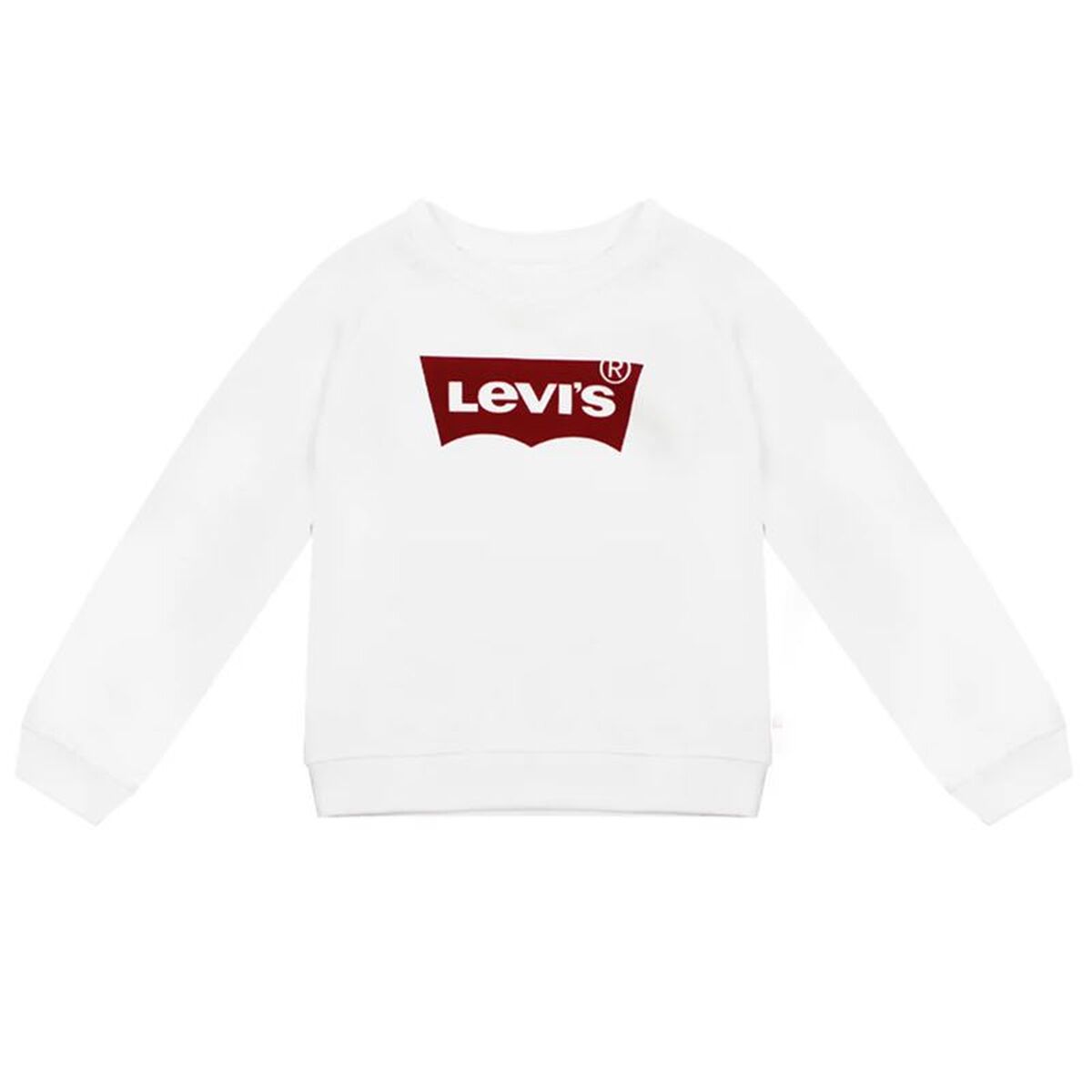 Camisola sem Capuz Menina Levi's Key Item Logo Crew Branco