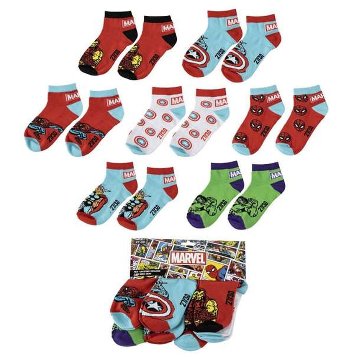 Meias Marvel Multicolor (23-26)