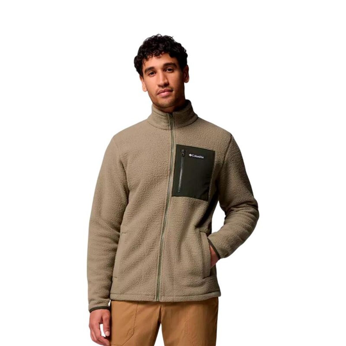 Forro Polar Columbia Jasper Ridge Verde Homem