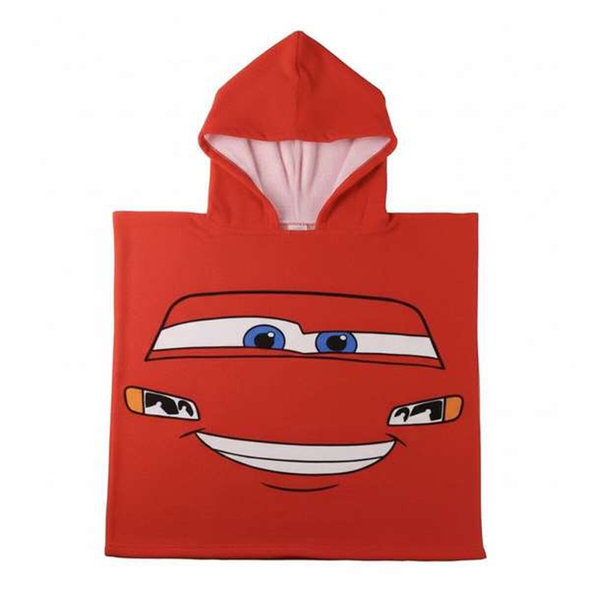 Poncho-Toalha com Capuz Cars Vermelho 55 x 77 cm