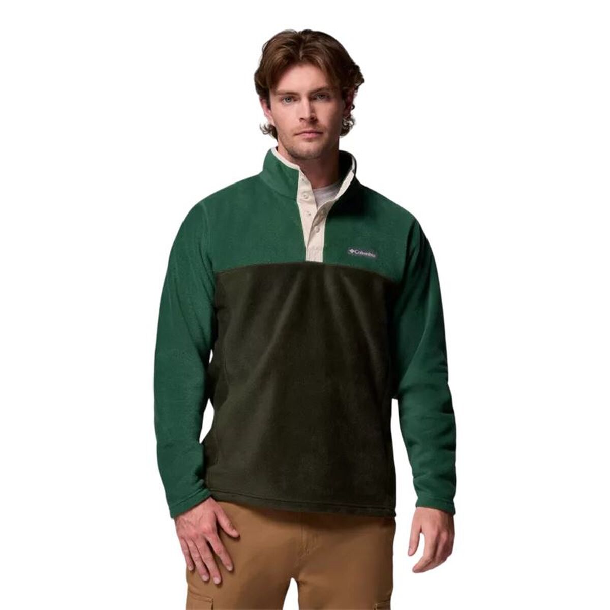 Forro Polar Columbia Sns Mountain™ Half Snap Azeitona Homem
