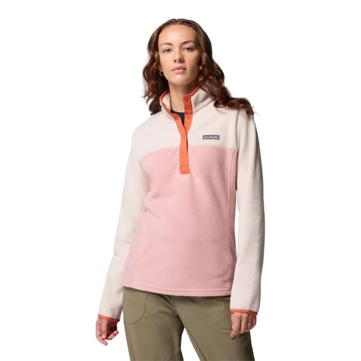 Forro Polar Columbia Benton Springs™ 1/2 Snap Salmão Mulher