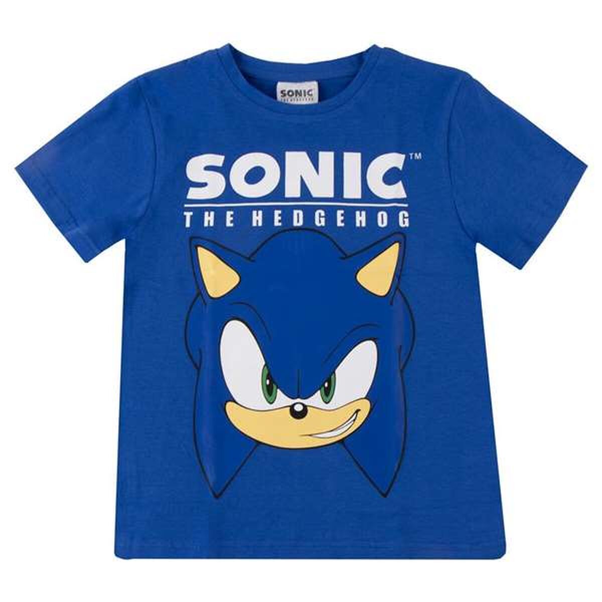Camisola de Manga Curta Infantil Sonic Azul
