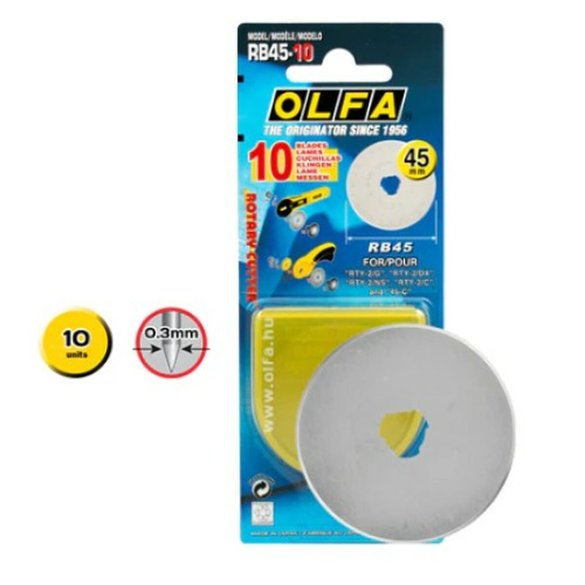 Disco de corte Olfa 45 X 0,3 MM 10 Peças
