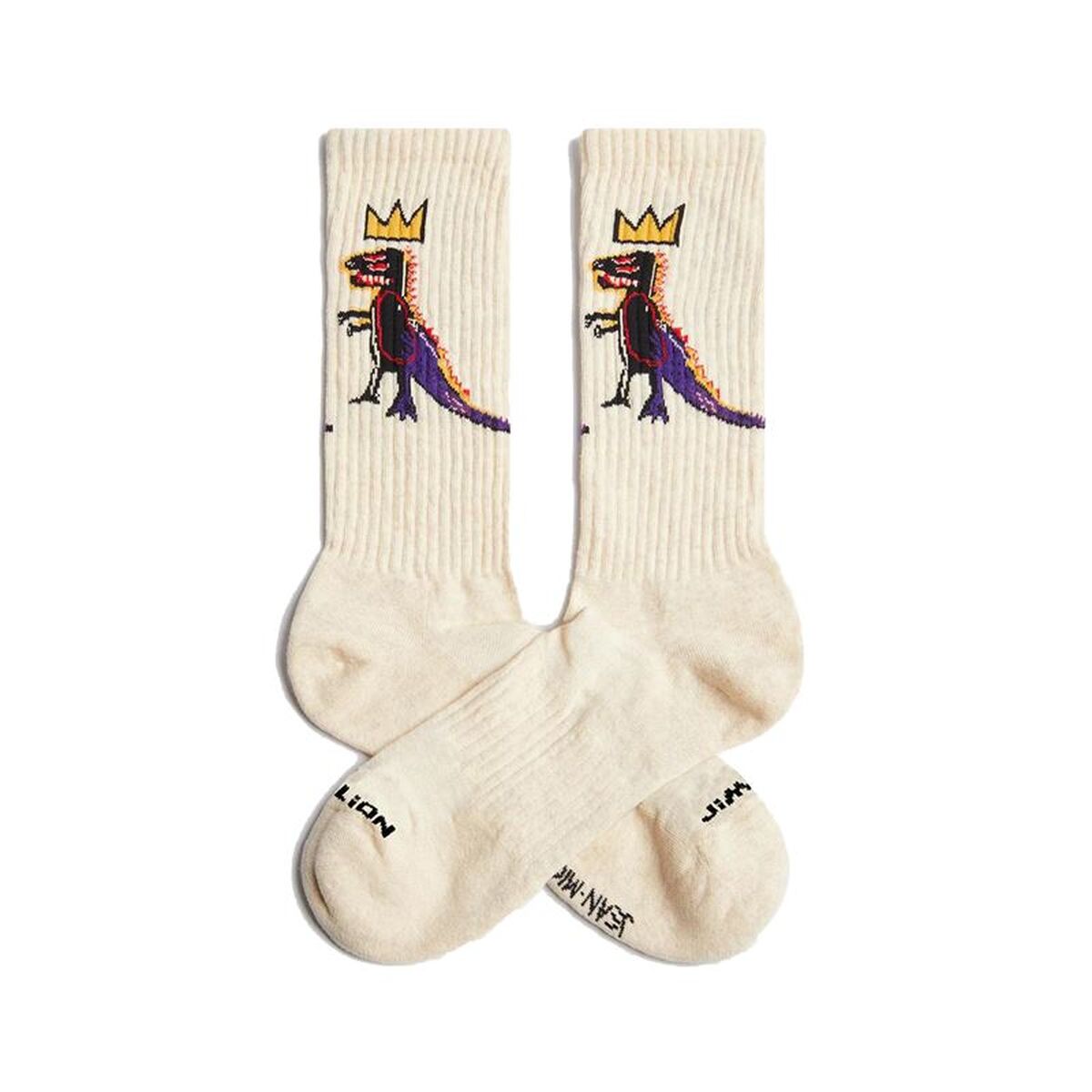 Meias Jimmy Lion Athletic Basquiat Pez Dis Castanho