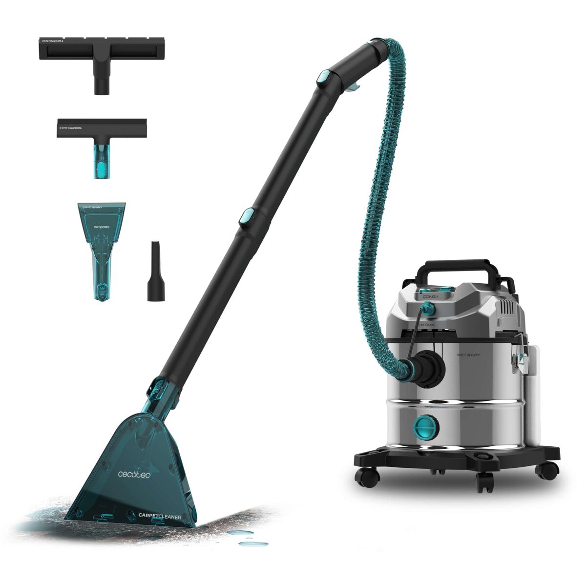 Aspirador em seco e húmido Cecotec CarpetClean 20000 Pro Ultra 1600 W 1380 W 21 KPA 20 L